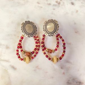 Sterling silver earrings concho style